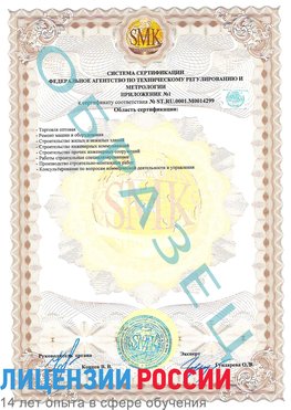 Образец сертификата соответствия (приложение) Светлый Сертификат ISO 14001